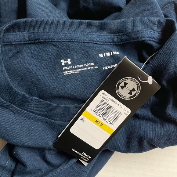 Under Armour Shirt HeatGear Short Sleeve Cotton Graphic Tee Loose Mens Medium M - Picture 4 of 5